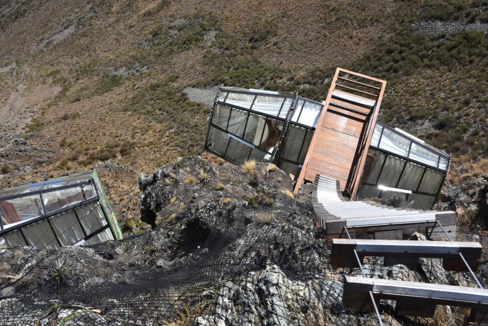 Views of the Sacred Valley from the Vertical Sky capsules near Ollantaytambo.