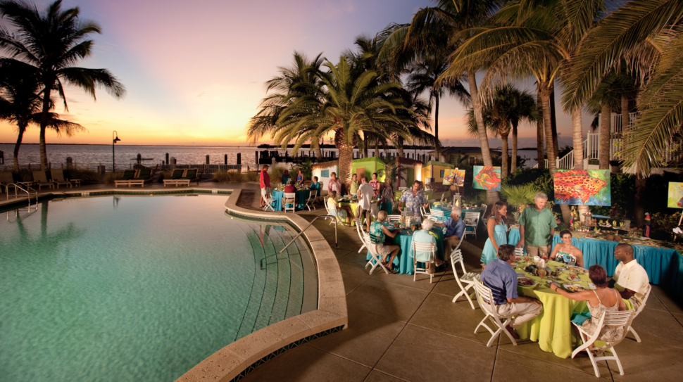 Guests sit for dinner Hyatt Regency Bonita Springs, Florida
